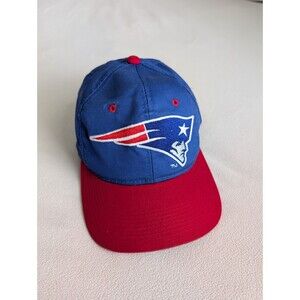Vtg New England Patriots Hat Cap Blue Sport Specialties Snapback Plain Big Logo